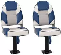 vidaXL Bootssitze mit Podest 2 Stk. 360&deg; Drehbar