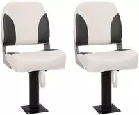 vidaXL Bootssitze mit Podest 2 Stk. 360&deg; Drehbar