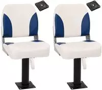 vidaXL Bootssitze mit Podest 2 Stk. 360&deg; Drehbar