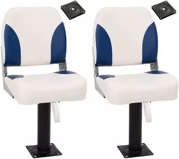 vidaXL Bootssitze mit Podest, 2 Stk., 360&deg; drehbar (3294961)