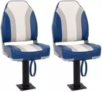vidaXL Bootssitze mit Podest 2 Stk. 360&deg; Drehbar