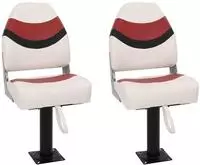 vidaXL Bootssitze mit Podest 2 Stk. 360&deg; Drehbar