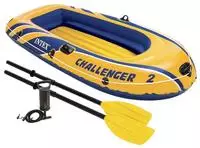 INTEX Challenger 2 Inflatable Boat mit 2 Paddeln (236 cm lang)