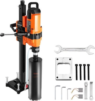 VEVOR Diamantkernbohrgerät 2-30 cm mit Ständer und Kernbohrer 3500 W