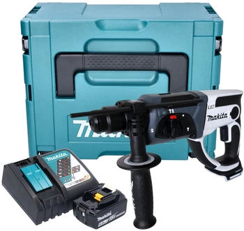 Makita DHR202 RG1JW 18 V 20 mm 2,0 J wei&szlig; + 1x Akku 6,0 Ah + Ladeger&auml;t + Makpac