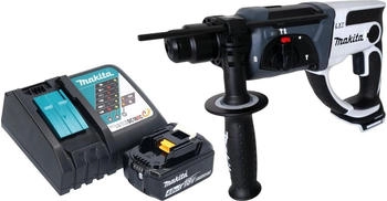 Makita DHR202 RM1W 18 V 20 mm 2,0 J wei&szlig; + 1x Akku 4,0 Ah + Ladeger&auml;t