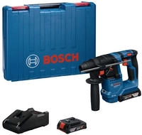 Bosch Bohrhammer GBH 18V-18 Professional, SDS+, 18V / 2,0Ah, mit 2 Akkus, Schlagkraft