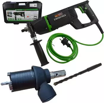 Eibenstock EHD 1500 + Staubabsaugung + Vierschneiderbohrer + Diamant-Dosensenker 68 mm