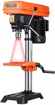 VEVOR Tischbohrmaschine 254mm, 550W Induktionsmotor, 550-2500U/min, neigbarer Tisch 0-45&deg; (DP25013B)