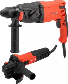 Yato Bohrhammer SDS+ 3,2J und Winkelschleifer 750W Set