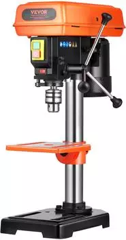 VEVOR Tischbohrmaschine 203,2mm 500W 500-2500U/min Arbeitstisch 0-45&deg; LED (DP20013B)