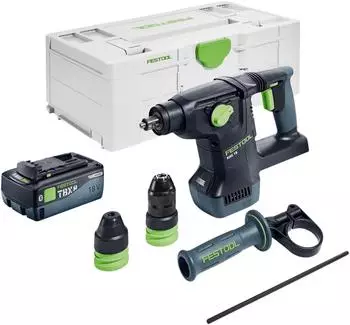 Festool KHC 18 EB-Basic Akku-Kombihammer 18V 2,6J SDS-Plus Brushless, 8,0Ah Akku + Systainer (KHC 18 EB-Basic)