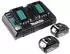 Makita DHR 280 PMJ Brushless Bohrhammer 28mm 2x18V SDS-Plus, 2x4,0Ah + Doppelladegerät + 17tlg. Bohrer- und Meißel-Set (DHR280PMJ)