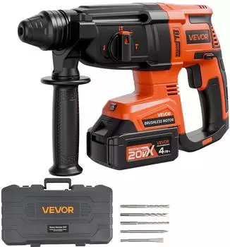 VEVOR SDS-Plus Akku-Bohrhammer 20V, bürstenlos, 4 Funktionen (BL-DC2808/20V-MT)