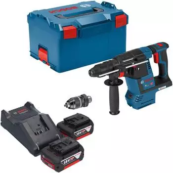 Bosch GBH 18V-26 F Akku-Bohrhammer 18V 2,6J SDS Plus Brushless, 2x 5,0Ah + L-Boxx (GBH 18V-26 F)