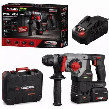 Parkside Performance 20V PKHAP 2034-Li 3J Akku 4.0 Ah Ladegerät C3