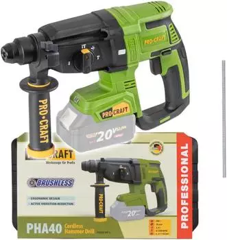 PROCRAFT PHA40bb-c Akku-Bohrhammer 20V 2,6J SDS Plus Brushless (PHA40bb-c)