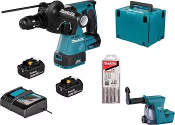 Makita Akku-Kombihammer 18V, 2x 6,0Ah + Ladeger&auml;t im Makpac (DHR243JWX2)