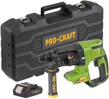 PROCRAFT PHA40bb-c Akku-Bohrhammer 20V 2,6J SDS-Plus Brushless, 2,0Ah (PHA40bb-c)