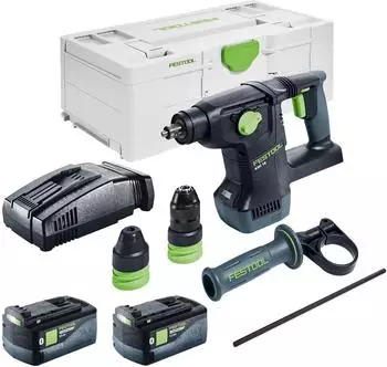Festool KHC 18 EB-Basic 2,6 J SDS-Plus Brushless + 2x Akku 5,0 Ah + Schnellladeger&auml;t + Systainer