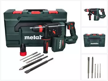Metabo KH 18 LTX BL 28 Q + 5 tlg. Bohrer Mei&szlig;el Set + metaBOX