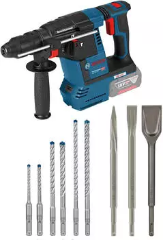 Bosch GBH 18V-26 + EXPERT Bohrer- und Mei&szlig;elset