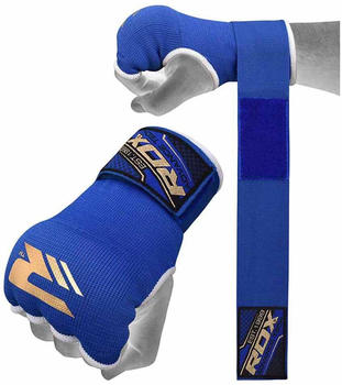 DRX Sports Gel Padded Inner Gloves Hook & Loop Wrist Strap Blau XL