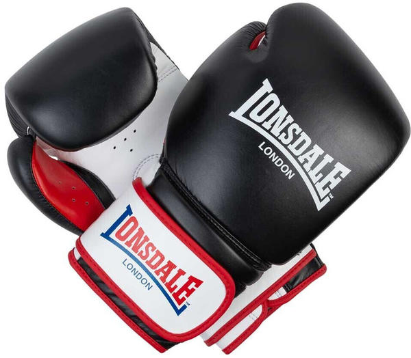 Lonsdale Winstone Leather Boxing Gloves Schwarz 12 Oz