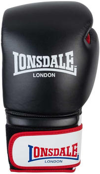 Lonsdale Winstone Leather Boxing Gloves Schwarz 14 Oz