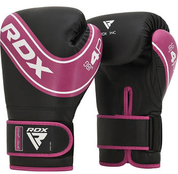 DRX Sports Junior Artificial Leather Boxing Gloves Schwarz,Rosa 4 Oz