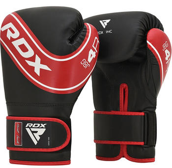 DRX Sports Junior Artificial Leather Boxing Gloves Rot,Schwarz 6 Oz
