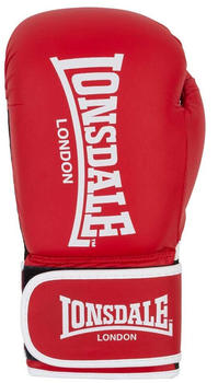 Lonsdale Ashdon Artificial Leather Boxing Gloves Rot 8 Oz