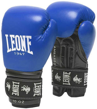 Leone Sport Ambassador Combat Gloves Blau,Schwarz 12 Oz