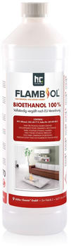 Höfer Chemie 120 x 1 Liter FLAMBIOL Bioethanol Hochrein 100 % in Flaschen für Edelstahl-Tisch-Kamine (120 Liter)