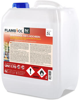 Höfer Chemie 16 x 5 Liter FLAMBIOL Bioethanol Hochrein 100 % rauch- und rußfrei in Kanistern (80 Liter)