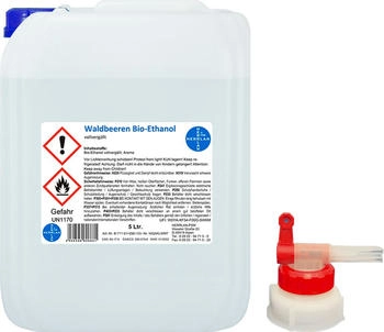 Herrlan Waldbeeren Alkohol I Kamin-Ethanol I vollvergällt I 5 Liter I Bioethanol I inkl. 1 x AGH I -Qualität I Germany (B-711-51+256-Z04)