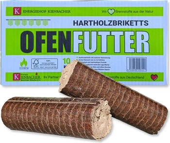 Energie Kienbacher 40 kg Nestro Briketts Hartholzbriketts aus Buche & Eiche im Karton 4 x 10 kg Holzbrikett im Paket ® (BNKHHB_PK40)