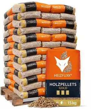 Heizfuxx Holzpellets Weichholz 6 mm ENplus A1 HD-Qualit&auml;t 15 kg x 65 Sack