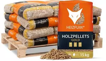 Heizfuxx Gold HD ENplus A1 Holzpellets Nadelholz 15kg x 20 Sack