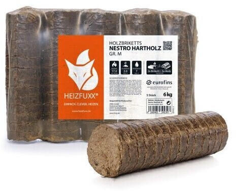 Heizfuxx NESTRO Holzbriketts Hartholz (4 x 6 kg)