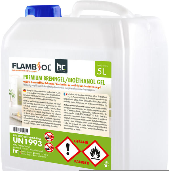 Höfer Chemie Flambiol Fuel Gel Premium (12 x 5 L)