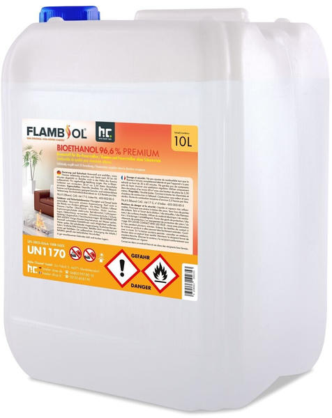 Höfer Chemie 9 x 10 L Flambiol Bioethanol 96,6% (SW384)