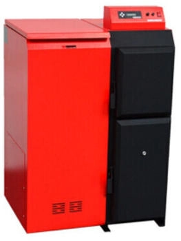 ThermoFLUX Pelling 50 ECO mit 47kW 110 kg Behälter links (4017.2)