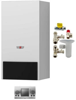 Wolf Heizwerttherme CGU-2-10 Erdgas E mit Bedienmodul BM Anschluss-Set Aufputz (8616111F07)