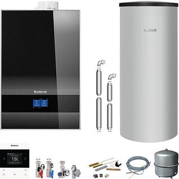Buderus GB192i.2 Logaplus Paket W50 schwarz + Regelung BC400 RC220/Speicher SU160 15kW (7739621190)