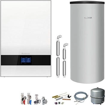 Buderus GB192i.2 Logaplus Paket W50 weiß + Regelung BC400/Speicher SU160 35kW (7739621199)