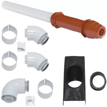 Vaillant Paket 1.50 Luft-/Abgasf&uuml;hrung senkrechte Dachdurchf&uuml;hrung 60/100mm Rot (0010030862)
