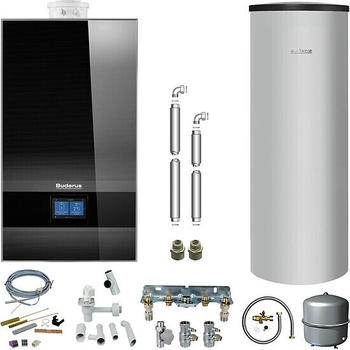 Buderus GB182i.2 Logaplus Paket W42 schwarz + Regelung BC400/Speicher SU200 15kW (7739621359)
