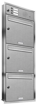 AL Briefkastensysteme Briefkasten »Premium« (BxH): 38.5 x 115cm Anzahl Schlitze: 3 Aufputzmontage - grau grau