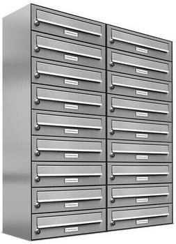 AL Briefkastensysteme Briefkasten »Premium« (BxH): 76.6 x 103.5cm Anzahl Schlitze: 18 Aufputzmontage - grau grau